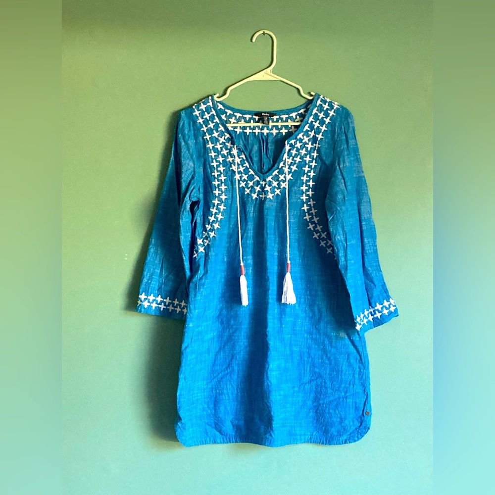 HATLEY Pre-worn bright blue tunic